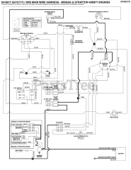 Ferris SRS Z2 (5901823) - Ferris SRS Z2 Series 52" Stand-On Mower, 28hp Briggs & Stratton, CARB Electrical Schematic - Cranking Circuit S/N: 2017576823 - 2017954955