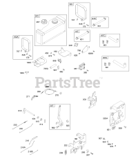 Briggs & Stratton 286702-1122-E1 - Briggs & Stratton Vertical Engine Fuel, Brackets, Controls, Springs