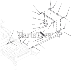 Gravely 991080 (Pro-Turn 152) - Gravely Pro-Turn 52" Zero-Turn Mower, Kawasaki (SN: 041000 & Above) Mechanical Deck Lift - Left Hand