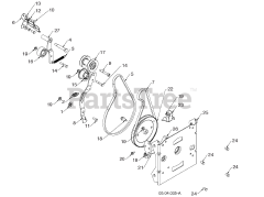 Poulan Pro PR 241 (961920092-03) - Poulan Pro Snow Thrower (2018-04) "CHASSIS, ENGINE &amp; PULLEYS"