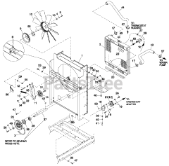 Eaton ET03624GNAX - Eaton 36kW Home Standby Generator (SN: 6004078 - 7056368) (2012) C2 Cooling Sytem &amp; Fan Drive (0H3079)