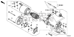 Honda HS1336 I A (SBAJ) - Honda 36" Snow Blower, Made in Japan (SN: SBAJ-5000001 - SBAJ-9999999) STARTER MOTOR (2)