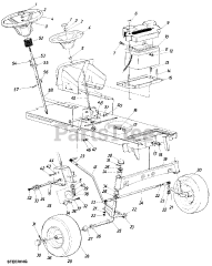 Lawnflite 145-822-132 - Lawnflite Garden Tractor (1985) (Allied Hardware) Steering