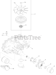 Exmark RAX691GKA524A3 - Exmark 52" Radius X-Series Zero-Turn Mower, Kawasaki FX691V (SN: 402082300 - 404314158) (2018) RH Transaxle Assembly No. 126-2884
