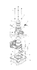 Briggs & Stratton 076351-00 - Briggs & Stratton 48kW Liquid Cooled Home Standby Generator Engine Service Parts - 5.0L - Venturi &amp; Throttle (312594)