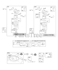 Briggs & Stratton 120K02-0362-E1 - Briggs & Stratton Vertical Engine Carburetor, Fuel Supply