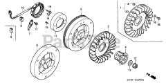 Honda GD320 QAAE (GPB) - Honda Engine, Made in Japan (SN: GPB-1000001 - GPB-1008896) FLYWHEEL