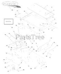 Gravely 889038 - Gravely 50" Deck for Pro-Master 300 Mower (SN: 000101 - 010999)