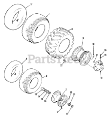 Toro 01-10K802 (C-105) - Toro Garden Tractor (1981) Wheels And Tires