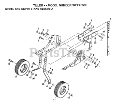 Weed Eater WE FX550 E - Weed Eater Tiller WHEEL/DEPTH STAKE