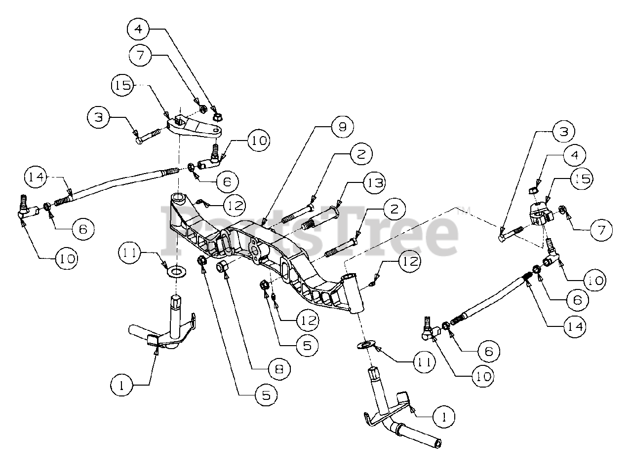 Cub Cadet GT 218648 (13A298M712) Cub Cadet 48" Garden Tractor Front