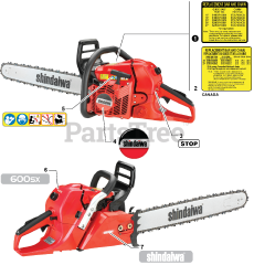 Shindaiwa 600 sx - Shindaiwa Chainsaw (SN: C35912001001 - C35912999999)
