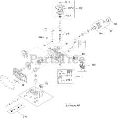 Toro 77285 (2000) - Toro 60" Z Master Zero-Turn Mower (SN: 418100000 - 999999999) LH Transaxle Assembly No. 145-8424