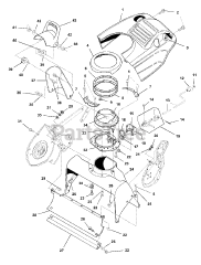 Simplicity 520 E (1693644) - Simplicity 20" Snow Thrower, 5hp Auger Housing &amp; Chute Group - Early Models