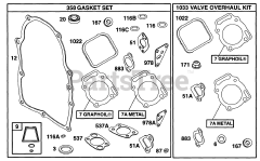 Briggs & Stratton 290777-0108-01 - Briggs & Stratton Vertical Engine Gasket Sets