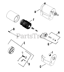 Kohler K241-46720 - Kohler K-Series Engine, Made for John Deere, 10hp, 7.5kW Electric Start, Bendix Drive (Cont.) 0209009971
