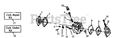 Paramount GB 151 - Paramount Blower CARBURETORS WT-141 FOT TYPE 1, WT-141A FOR TYPE 2