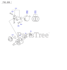 Subaru Robin EX400-DS6100 - Subaru Engine for Cub Cadet CRANKSHAFT &amp; PISTON