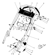 Toro 20790 - Toro Walk-Behind Mower (SN: 002000001 - 002999999) (1982) Handle Assembly