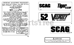 Scag STC61V-23BV - Scag Tiger Cub 61" Zero-Turn Mower, 23hp Vanguard (SN: D1200001 - D1299999)