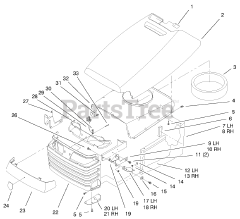 Toro 72115 (270-H) - Toro Lawn & Garden Tractor (SN: 099000001 - 099999999) (1999) Hood Grill Assembly