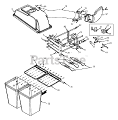 White Outdoor 190-180-190 - White Outdoor Twin Bag Grass Collector (2003)