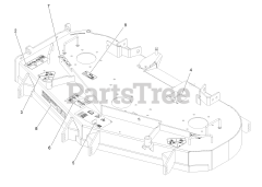 Exmark TTS600GKA523E0 - Exmark 52" Turf Tracer S-Series Walk-Behind Mower, Kawasaki (SN: 402082300 - 404314158) (2018) Deck W/Decals Assembly No. 126-0766
