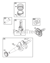Briggs & Stratton 38E347-0014-B5 - Briggs & Stratton Horizontal Engine Crankshaft Group