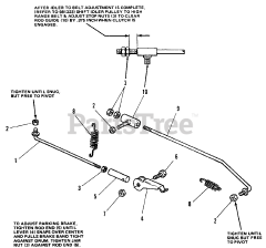 Simplicity 7010 (1690334) - Simplicity 42" Garden Tractor, 10hp Brake Linkage Group (7010 &amp; 7016)