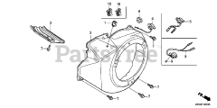 Honda GX240 UT1 LX2 (GCATT) - Honda Engine, Made in Thailand (SN: GCATT-1000001 - GCATT-9999999) FAN COVER (1)