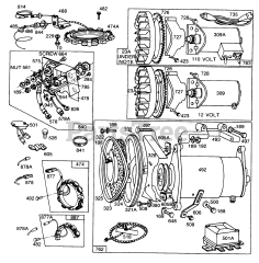 Briggs & Stratton 170432-1663-XX - Briggs & Stratton Horizontal Engine Electric Starters