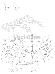 Husqvarna HUV 4210 EXP - Husqvarna 4x2 Utility Vehicle, Electric (2006-11) Rear Suspension - Vehicles with Two-Wheel Brakes