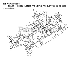 Jonsered RT 5 (954130057) - Jonsered Rear-Tine Tiller (2002-03) TRANSMISSION