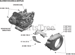 Kohler CH395-0108 - Kohler Command PRO Engine, Basic Version, 9.5hp, 7.1kW Blower Housing &amp; Baffles