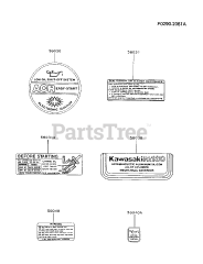 Kawasaki FA130D-CS08 - Kawasaki Engine LABEL