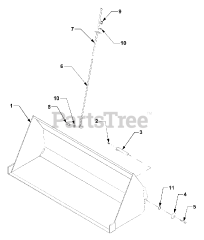 Cub Cadet 641 (590-641-100) - Cub Cadet 66" Front Loader att Bucket And Bucket Level Indicator