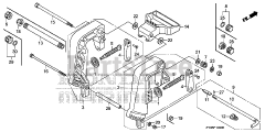 Honda BF15 DK0 SHSA (BALJ) - Honda Outboard Engine, Made in Japan (SN: BALJ-1400001 - BALJ-9999999) STERN BRACKET (1)