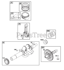 Briggs & Stratton 295347-0214-G1 - Briggs & Stratton Horizontal Engine Crankshaft Group