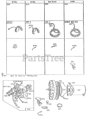 Briggs & Stratton 195437-4017-02 - Briggs & Stratton Horizontal Engine Alternator Chart, Elect Starter
