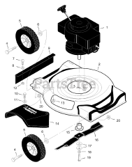 Murray 20101B - Murray 20" Walk-Behind Mower (1999) Mower Housing Assembly