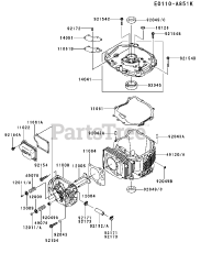 Kawasaki FJ180V-AM07 - Kawasaki Engine CYLINDER/CRANKCASE