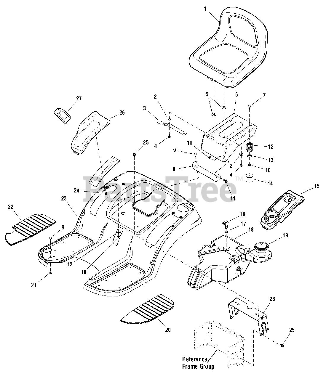 Snapper LT 24460 (2690809) Snapper LT125 Series 46" Lawn Tractor