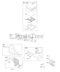 Briggs & Stratton 92232-1235-E2 - Briggs & Stratton Horizontal Engine Air Cleaner, Exhaust System