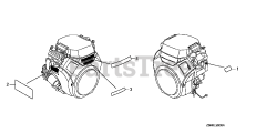 Honda GX690 TXF3 (GCBDK) - Honda Engine, Made in Japan (SN: GCBDK-1000001 - GCBDK-9999999) LABEL