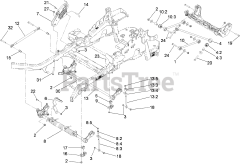 Toro 74923 TE (6000) - Toro 132cm Z Master Zero-Turn Mower, Side-Discharge Deck (SN: 290000001 - 290999999) (2009) Deck Lift Assembly