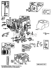 Toro 70040 (8-25) - Toro Rear-Engine Riding Mower (SN: 079000001 - 079000578) (1997) Briggs  Stratton Model No. 195707-0121-01