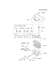 Kawasaki FH680V-DS13 - Kawasaki Engine AIR-FILTER/MUFFLER
