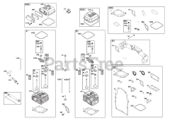 Briggs & Stratton 386447-0099-H5 - Briggs & Stratton Horizontal Engine Cylinder Head Group