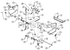 Cub Cadet 302 (190-302-100) - Cub Cadet 42" Snow Blade Blade Pivot &amp; Mounting (2010 &amp; before)
