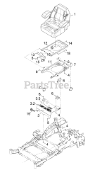 Exmark LZS801KA524 - Exmark 52" Lazer Z S-Series Zero-Turn Mower, Kawasaki FX801V (SN: 313000000 - 313999999) (2013) Seat Assembly